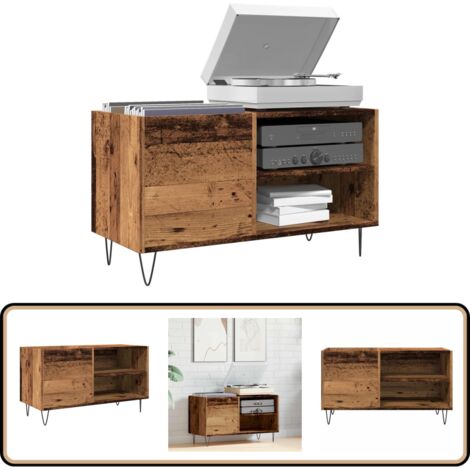 vidaXL Plattenschrank Altholz-Optik 84,5x38x48 cm Holzwerkstoff
