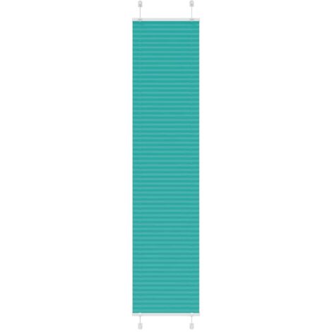 vidaXL Pleated Blind Petrol Green 40x200 cm Fabric Width 39,4 cm Polyester