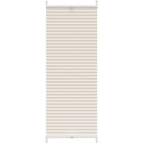 vidaXL Plisse Blind Cream Office Home Window Pleated Blackout Roller Blind Daynight Sunscreen Sunshade Plisse Shade Curtain Cover Multi Sizes