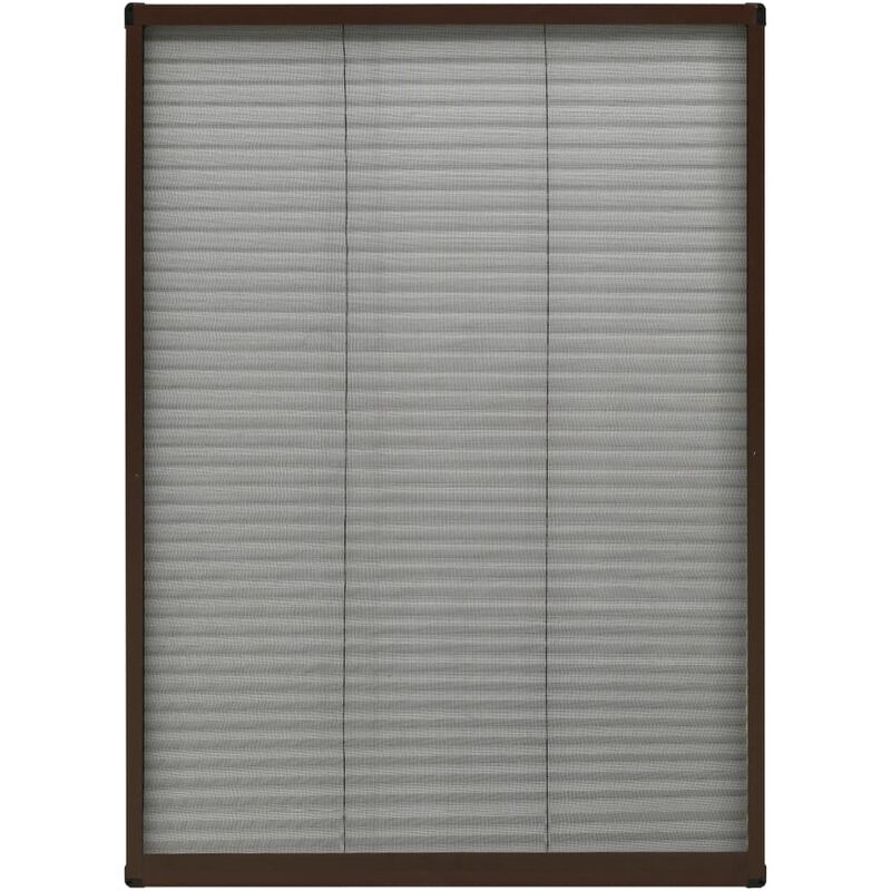 Vidaxl - Plisse Insect Screen For Windows Aluminium Brown 80x120 Cm