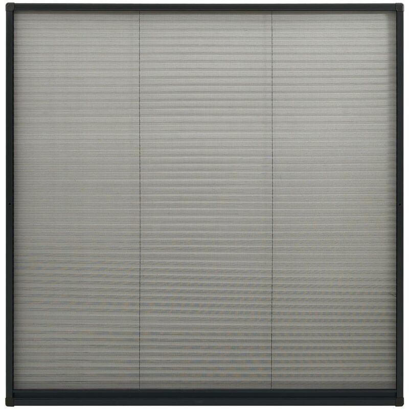 Plisse Insect Screen For Windows Aluminium Anthracite 120x120cm Vidaxl