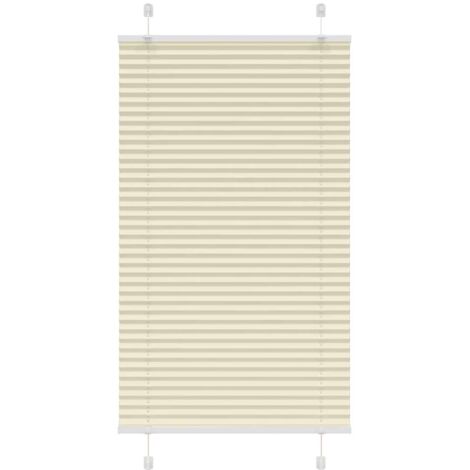 vidaXL Plissee Creme 75x150 cm Stoffbreite 74,4 cm Polyester