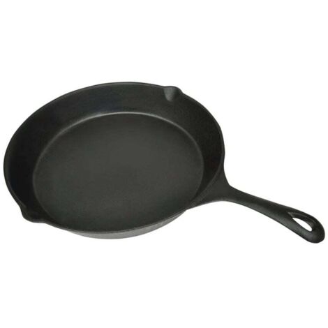Vidaxl – Poêle à gril en fonte 30 cm – Surface antiadhésive – Compatible tous feux et barbecue – Conductivité thermique élevée