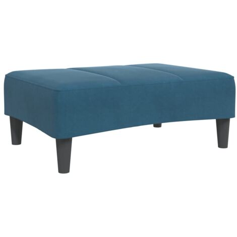 vidaXL Poggiapiedi Blu 77x55x31 cm in Velluto
