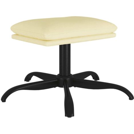 vidaXL Poggiapiedi Crema 60x60x36 cm in Similpelle
