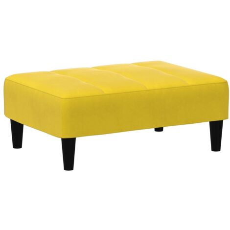 vidaXL Poggiapiedi Giallo 77x55x31 cm in Velluto