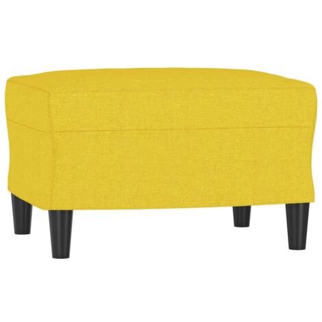vidaXL Poggiapiedi Giallo Chiaro 60x50x41 cm in Tessuto