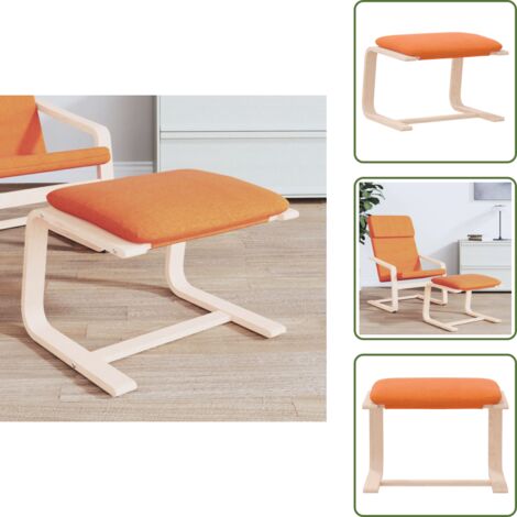 - vidaXL Poggiapiedi Giallo Scuro 51x41x40 cm in Tessuto -