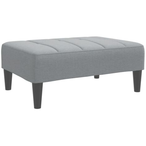 vidaXL Poggiapiedi Grigio Chiaro 77x55x31 cm in Tessuto