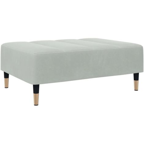 vidaXL Poggiapiedi Grigio Chiaro 77x55x31 cm in Velluto