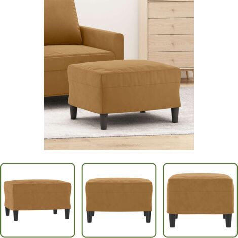 vidaXL Poggiapiedi moderni -  Poggiapiedi Marrone 60x50x41 cm in Velluto