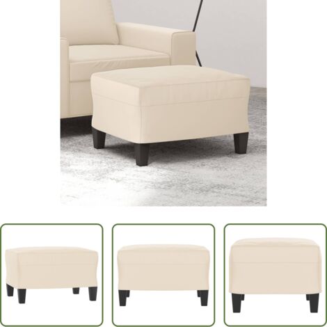 vidaXL Poggiapiedi per divano -  Poggiapiedi Beige 60x50x41 cm in Tessuto Microfibra
