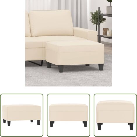 vidaXL Poggiapiedi per divano -  Poggiapiedi Beige 70x55x41 cm in Tessuto Microfibra