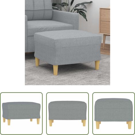 vidaXL Poggiapiedi per divano -  Poggiapiedi Grigio Chiaro 60x50x41 cm in Tessuto