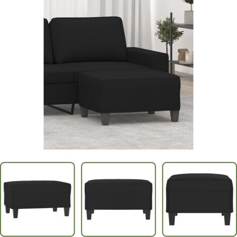 vidaXL Poggiapiedi per divano -  Poggiapiedi Nero 70x55x41 cm in Tessuto Microfibra