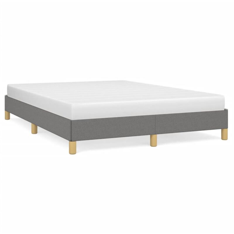 Bettgestell Ohne Matratze Dunkelgrau 160x200 Cm Stoff Vidaxl