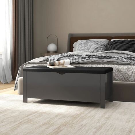 vidaxl Polsterbox Grau 105x40x45 cm