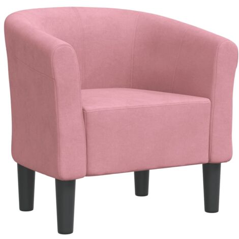 vidaXL Poltrona Cabriolet Rosa in Velluto