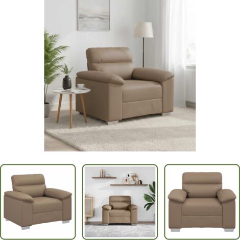 vidaXL Poltrona con braccioli -  Poltrona Cappuccino 100x81x84 cm in Similpelle