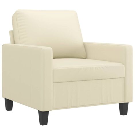 vidaXL Poltrona Crema 60 cm in Similpelle