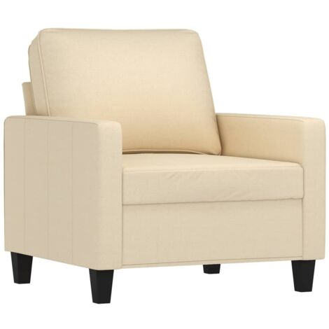 vidaXL Poltrona Crema 60 cm in Tessuto