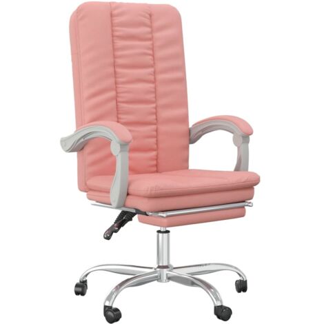 vidaXL Poltrona da Ufficio Reclinabile Rosa in Similpelle