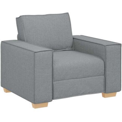 vidaXL Poltrona Divano Grigio Chiaro 60 cm Tessuto
