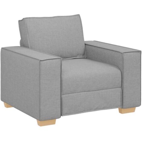 vidaXL Poltrona Divano Grigio Nuvola 60 cm Tessuto