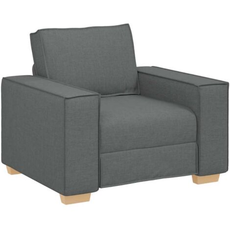 vidaXL Poltrona Divano Grigio Scuro 60 cm Tessuto