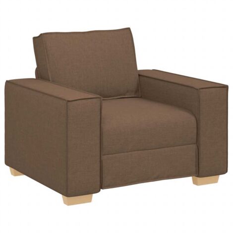 vidaXL Poltrona Divano Marrone 60 cm Tessuto