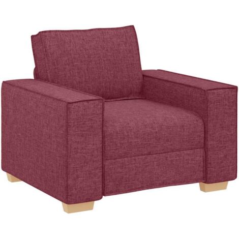 vidaXL Poltrona Divano Rosso Vino 60 cm Tessuto