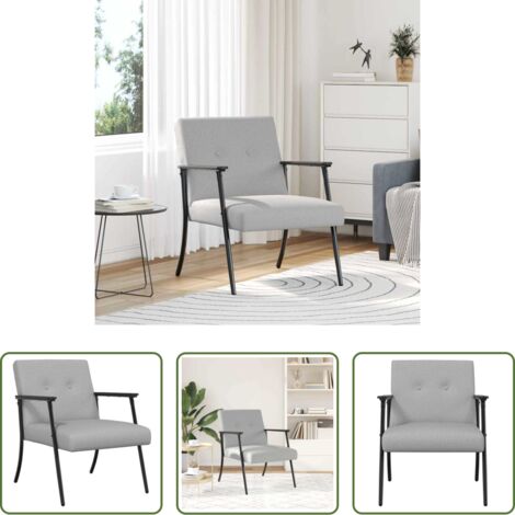 vidaXL Poltrona ergonomica -  poltrona Grigio Nuvola 59 x 75 x 78 cm Tessuto