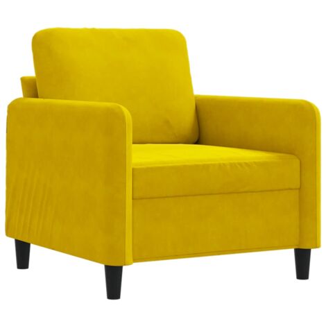 vidaXL Poltrona Giallo 60 cm Velluto