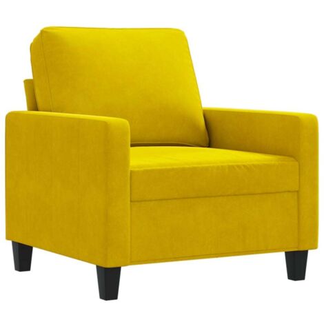 vidaXL Poltrona Giallo 60 cm Velluto