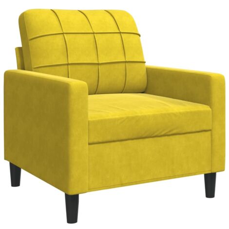 vidaXL Poltrona Giallo 60 cm Velluto