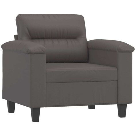 vidaXL Poltrona Grigia 60 cm in Similpelle