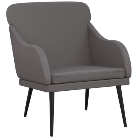 vidaXL Poltrona Grigia 63x76x80 cm Similpelle