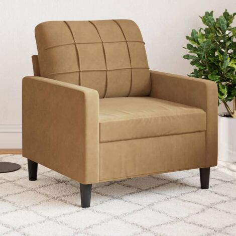 vidaXL Poltrona Marrone 60 cm Velluto
