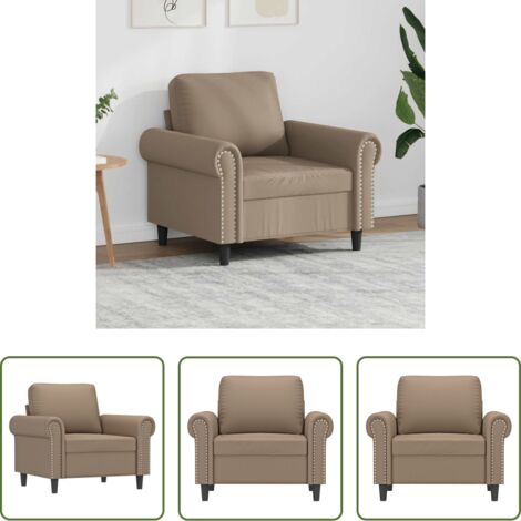 vidaXL Poltrona moderna -  Poltrona Cappuccino 60 cm in Similpelle