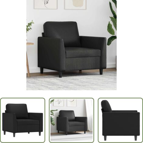 vidaXL Poltrona moderna -  Poltrona Nera 60 cm in Similpelle