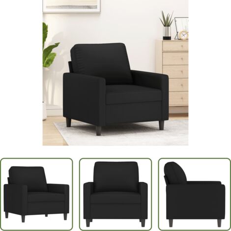 vidaXL Poltrona nera -  Poltrona Nero 60 cm Velluto