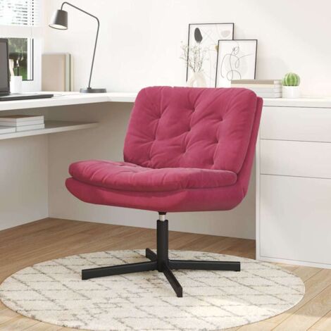 vidaXL Poltrona Relax con Base Girevole Rosso Vino 63 x 75 x 76 cm