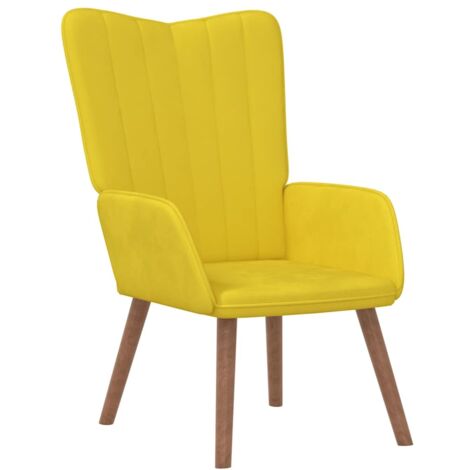 vidaXL Poltrona Relax Giallo Senape in Velluto
