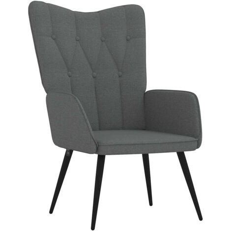 vidaXL Poltrona Relax Grigio Scuro in Tessuto