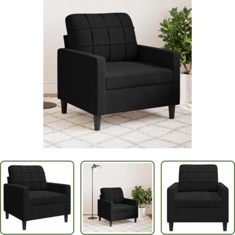 vidaXL Poltrona relax -  Poltrona Nero 60 cm Velluto