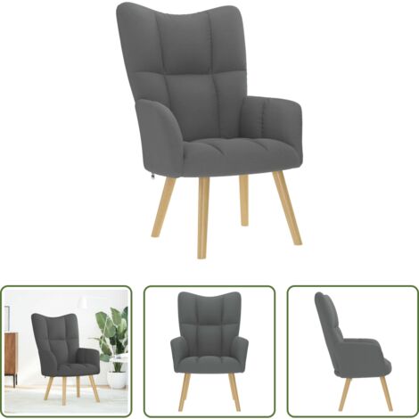 vidaXL Poltrona rilassante -  Sedia Relax Grigio Scuro in Tessuto
