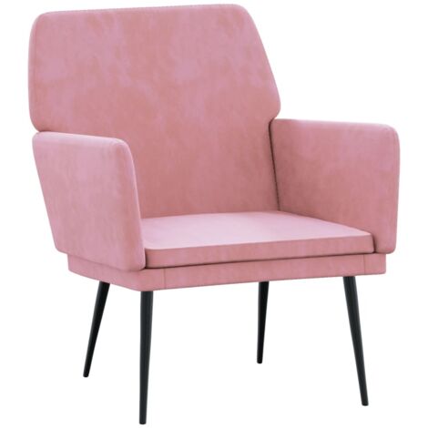 vidaXL Poltrona Rosa 62x79x79 cm Velluto