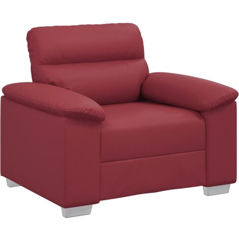 vidaXL Poltrona Rosso Vino 60 cm in Similpelle