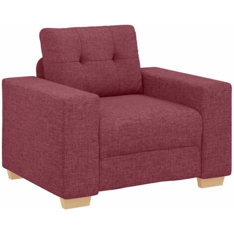 vidaXL Poltrona Rosso Vino 60 cm in Tessuto