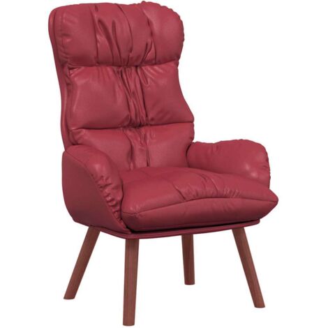 vidaXL poltrona Rosso Vino 69 x 74 x 93 cm Pelle Artificiale